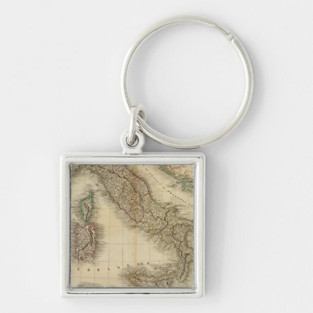 Llavero Mapa Atlas de Italia (Frente)