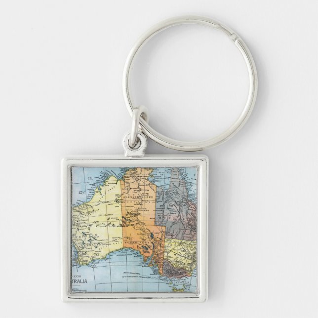 Llavero MAPA: AUSTRALIA, c1890 (Frente)