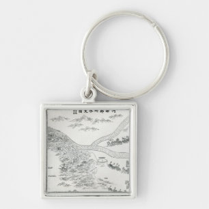 Llavero Mapa chino de la gran inundación
