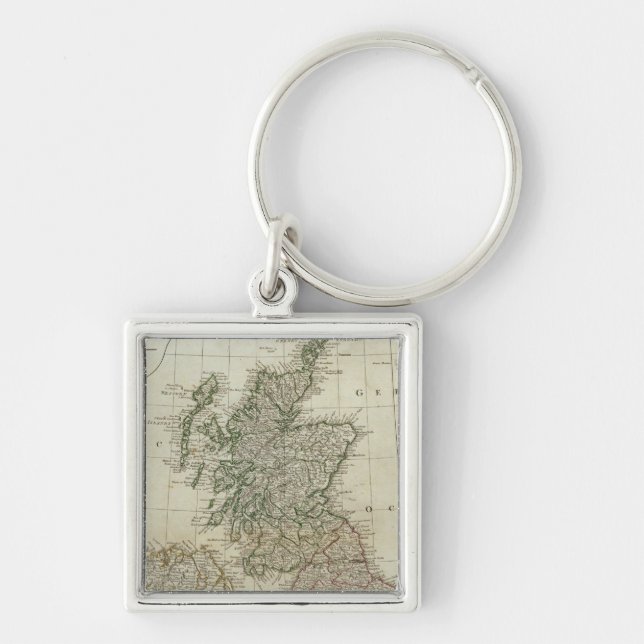 Llavero Mapa completo de las Islas Británicas (Frente)