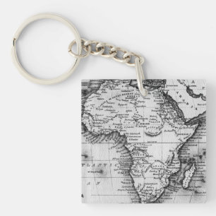 Llavero Mapa de África el   grabado por Thomas Stirling