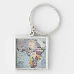 Llavero Mapa de África que muestra los límites del