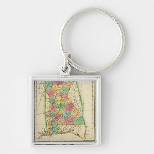 Llavero Mapa De Alabama (Frente)