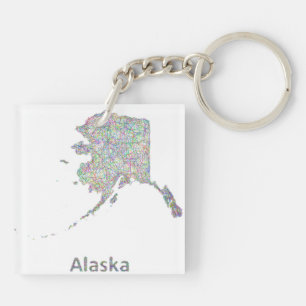 Llavero Mapa de Alaska