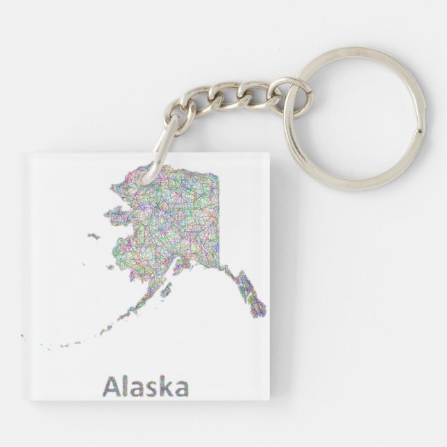 Llavero Mapa de Alaska (Atrás)