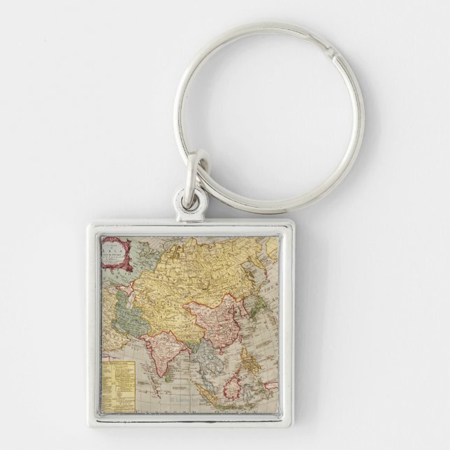 Llavero Mapa de Asia PanorámicaAsia 2 (Frente)