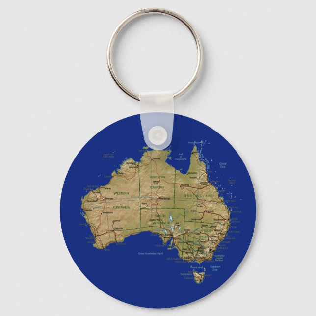Llavero Mapa de Australia (Anverso)