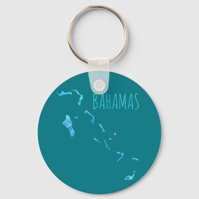 Llavero Mapa de Bahamas (Anverso)