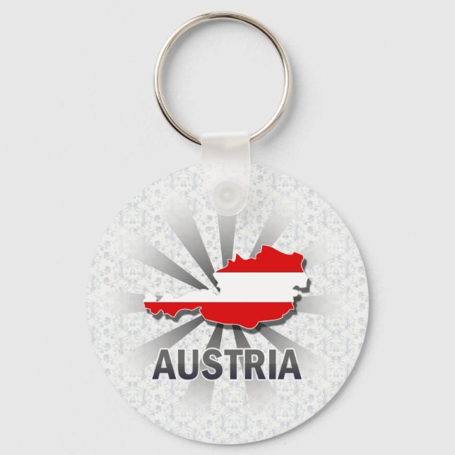 Llavero Mapa de bandera de Austria 2.0 (Anverso)