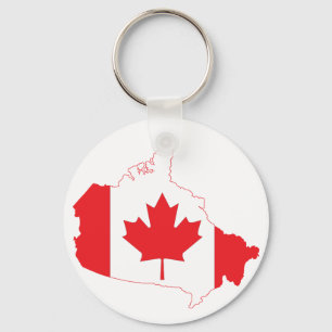 Llavero Mapa de bandera de Canadá