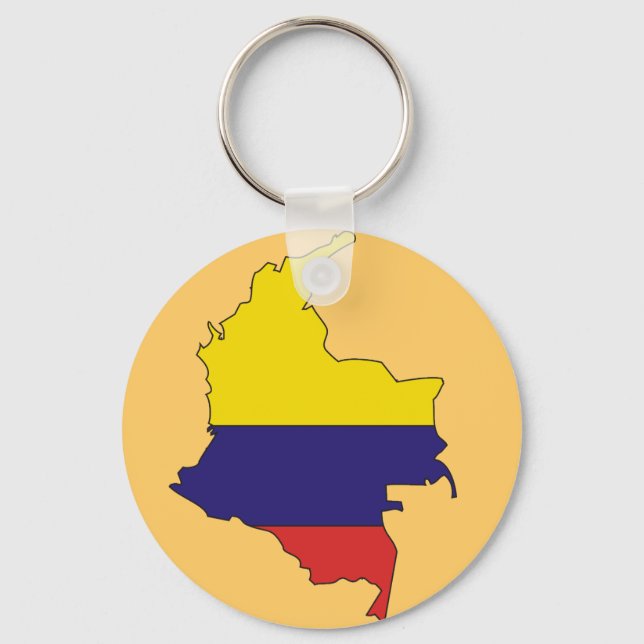 Llavero Mapa de bandera de Colombia (Anverso)