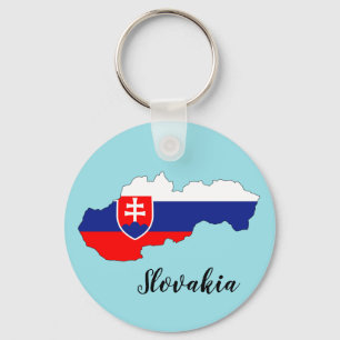 Llavero Mapa de bandera de Eslovaquia