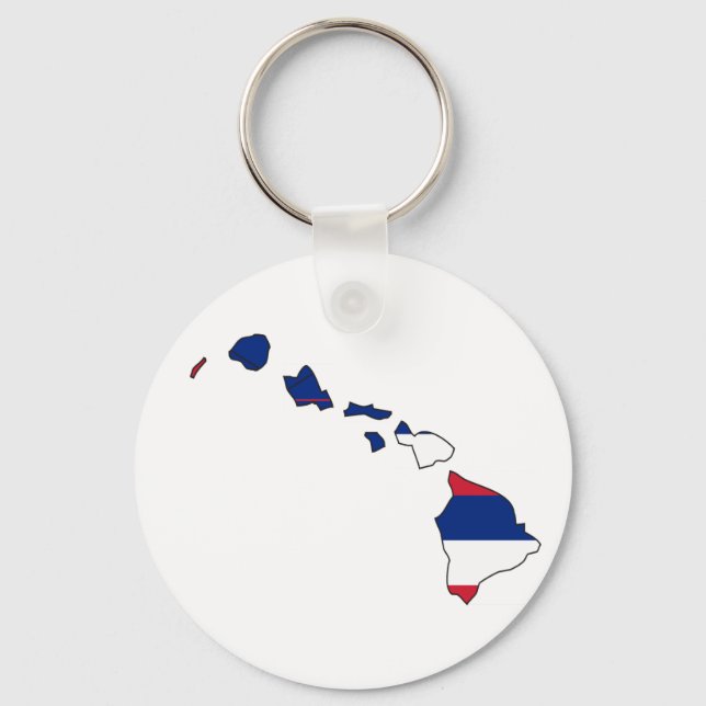 Llavero Mapa de bandera de Hawái (Anverso)