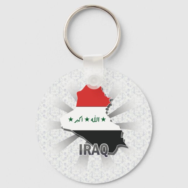 Llavero Mapa de bandera de Iraq 2.0 (Anverso)
