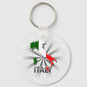 Llavero Mapa de bandera de Italia 2.0