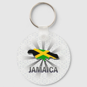 Llavero Mapa de bandera de Jamaica 2.0