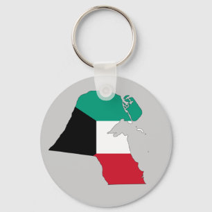 Llavero Mapa de bandera de Kuwait