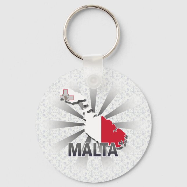 Llavero Mapa de bandera de Malta 2.0 (Anverso)