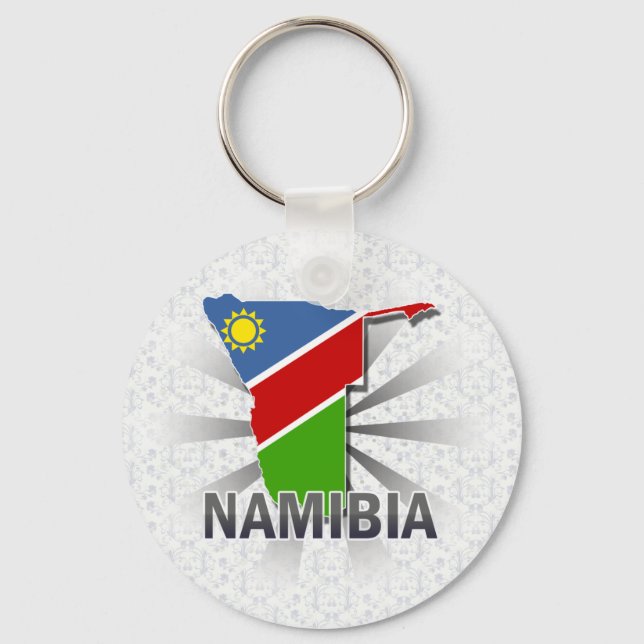 Llavero Mapa de bandera de Namibia 2.0 (Anverso)