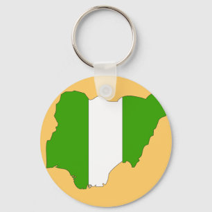 Llavero Mapa de bandera de Nigeria
