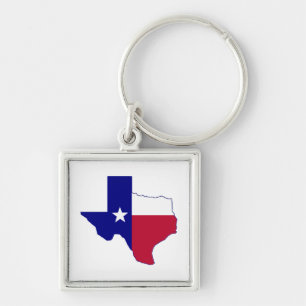Llavero Mapa de bandera de Texas