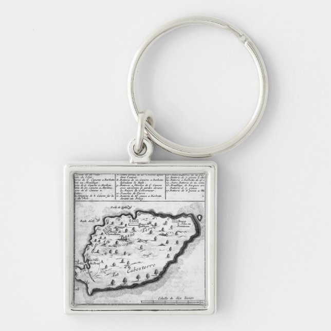 Llavero Mapa de Barbados (Frente)