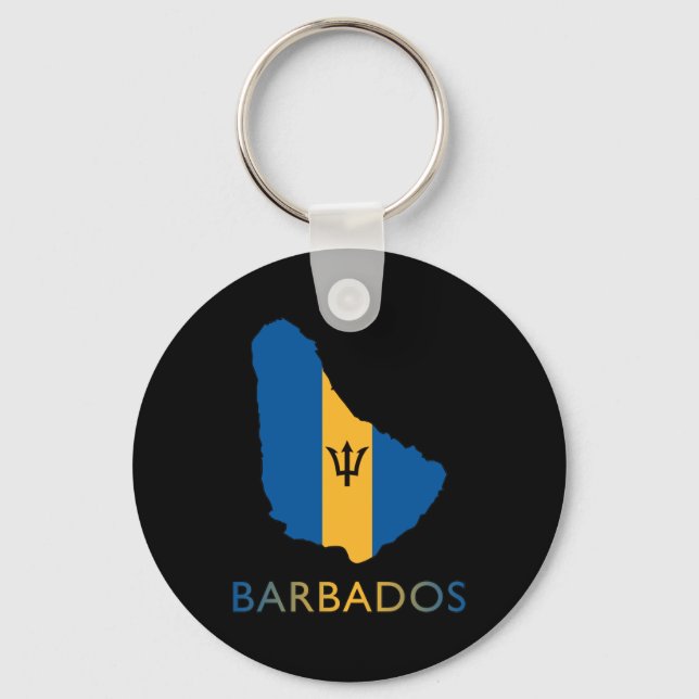Llavero Mapa De Barbados (Anverso)