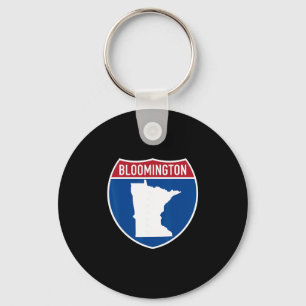 Llavero Mapa de Bloomington Minnesota Señal de Carretera I