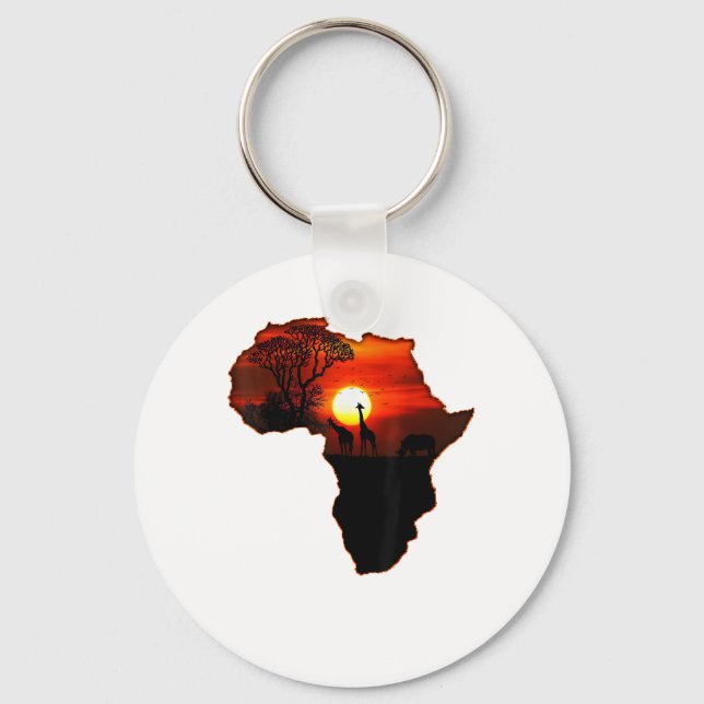 Llavero Mapa De Camisas De África Tee Sol Sudafricano (Anverso)
