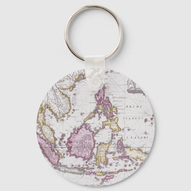 Llavero Mapa de China e Indonesia | 1710 (Anverso)