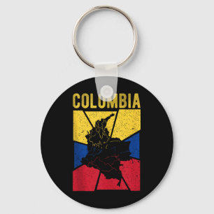 Llavero Mapa de Colombia Bandera Patriota Nacional Colombi