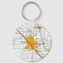 Llavero Mapa de cosechas de modesto California