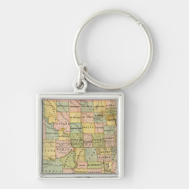 Llavero Mapa de Dakota (Frente)