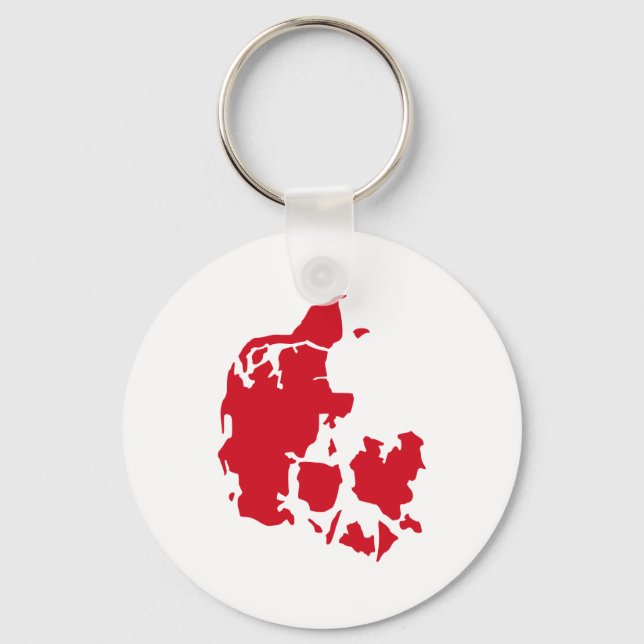 Llavero Mapa de Dinamarca (Anverso)