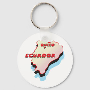 Llavero Mapa de Ecuador