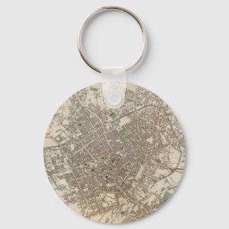 Llavero Mapa de época de Birmingham Inglaterra (1839)