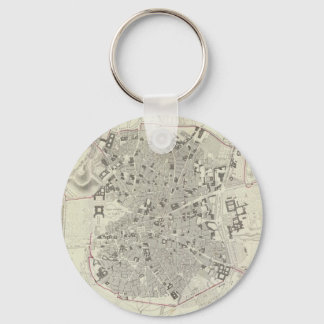 Llavero Mapa de época de Madrid España (1831)