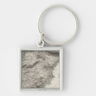 Llavero Mapa de España y Portugal de Stieler