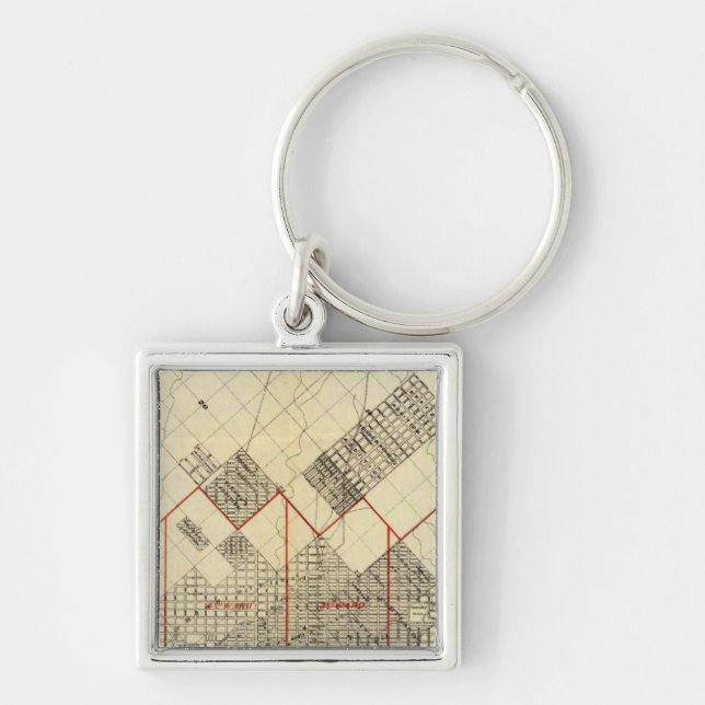 Llavero Mapa de esquema de Duluth y los suburbios (Frente)