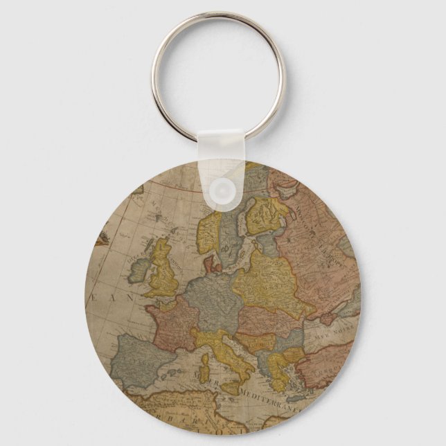 Llavero Mapa de Europa | 1700 (Anverso)