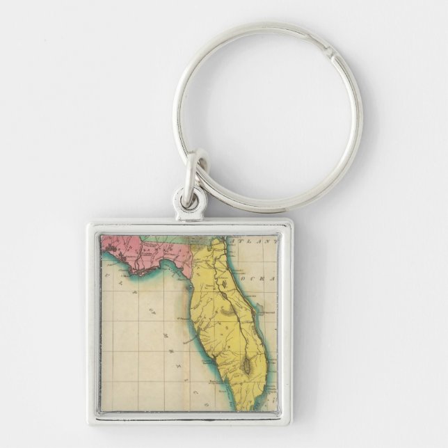 Llavero Mapa De Florida (Frente)