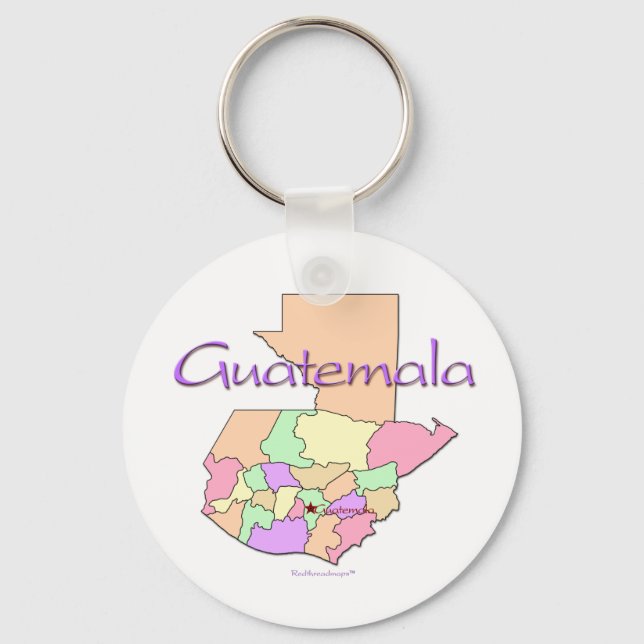 Llavero Mapa de Guatemala (Anverso)