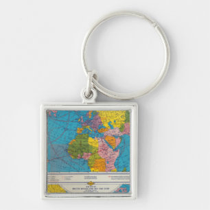 Llavero Mapa de guerra Atlántico, Eurasia, África y Océ