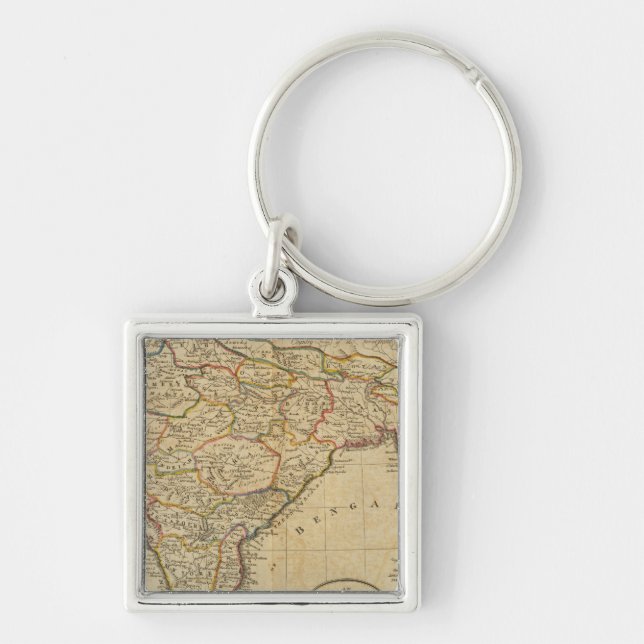 Llavero Mapa de Hindostán o India (Frente)