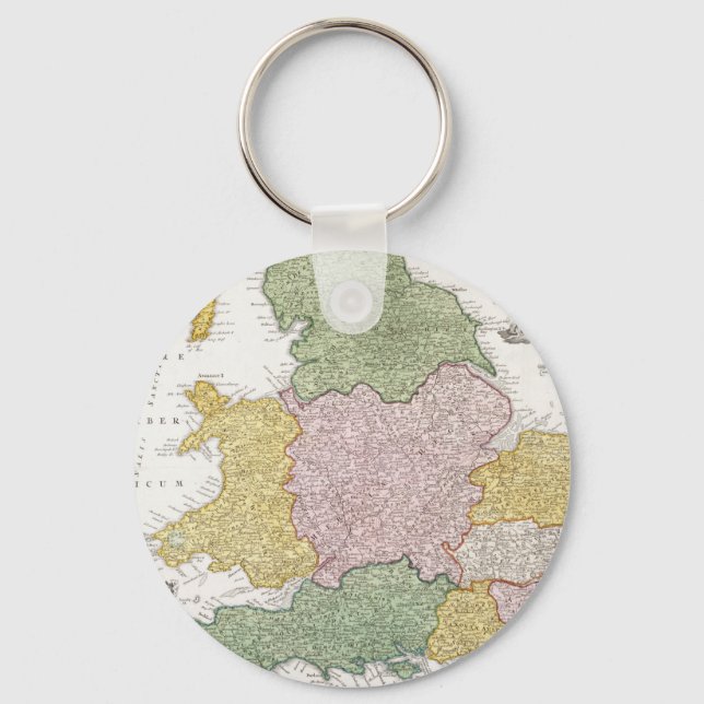 Llavero Mapa de Inglaterra | 1760 (Anverso)