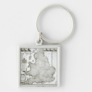 Llavero Mapa de Inglaterra y de País de Gales, 1644
