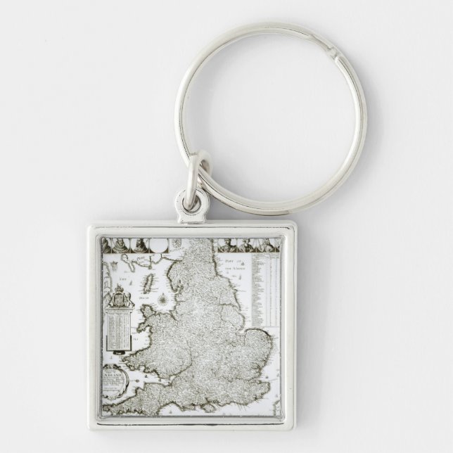 Llavero Mapa de Inglaterra y de País de Gales, 1644 (Frente)