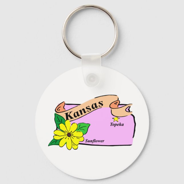 Llavero Mapa de Kansas (Anverso)