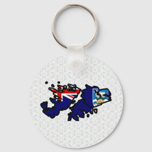 Llavero Mapa de la bandera de Islas Malvinas del mismo