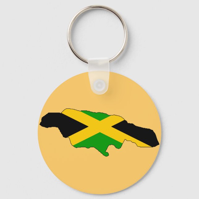Llavero Mapa de la bandera de Jamaica (Anverso)